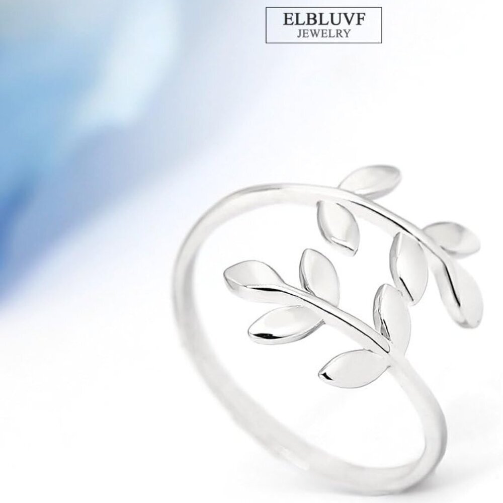 18k Stainless Steel Silver Gold Rose Gold Plated Leaves Leaf Laurel Adjustable B - Picture 9 of 9